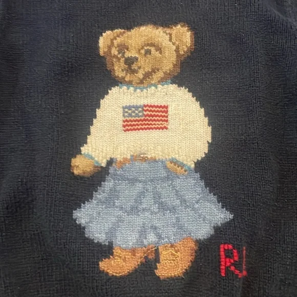 Ralph Lauren Kids Bear Sweater Size S - Picture 3 of 4